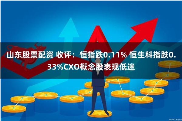 山东股票配资 收评：恒指跌0.11% 恒生科指跌0.33%CXO概念股表现低迷